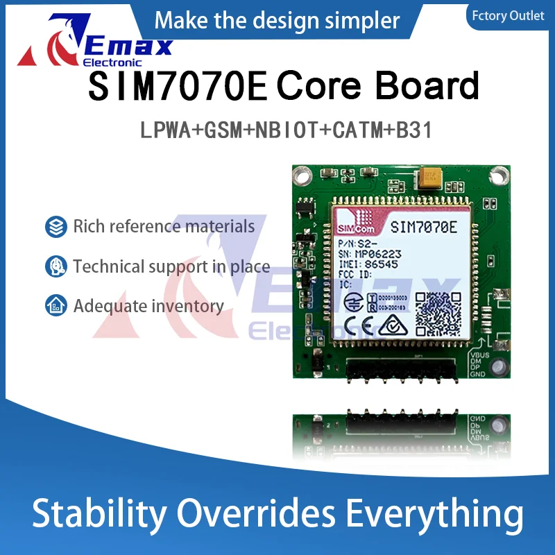 

SIMcom SIM7070E Core Board SIM7070E Development Board LPWA+GSM+NBIOT+CATM+B31 with GPS antenna