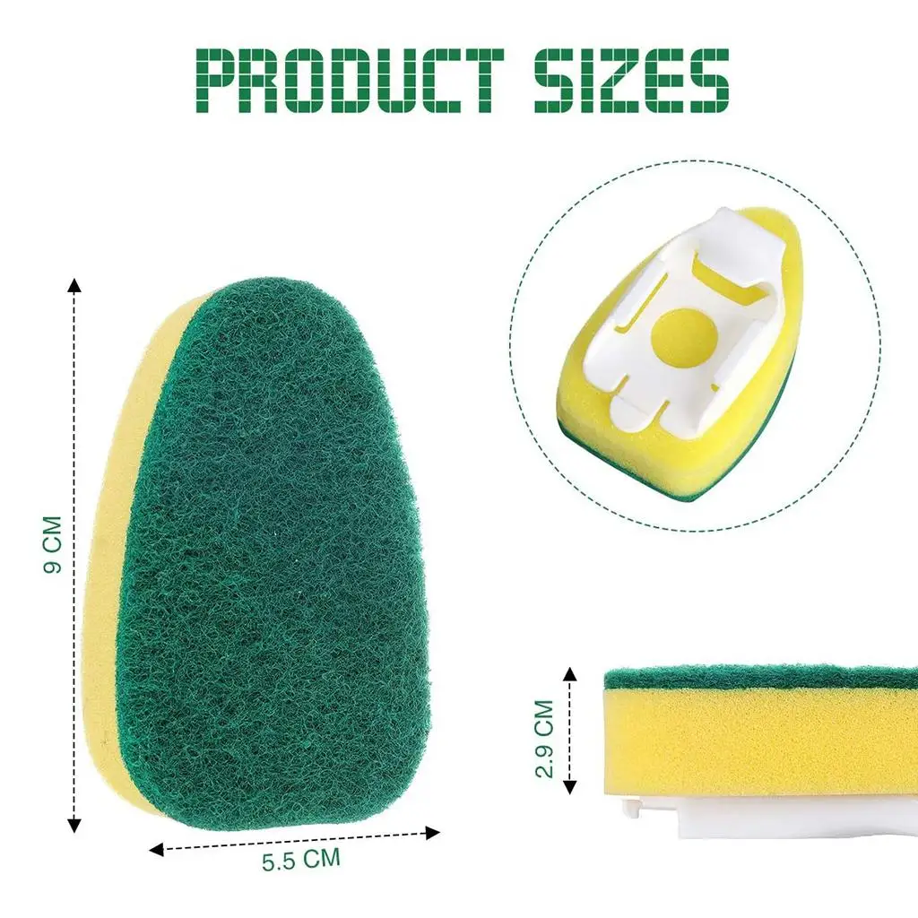 Pack of 1 Heavy Duty Rinse Wand Sponge Refill for Kitchen Sink