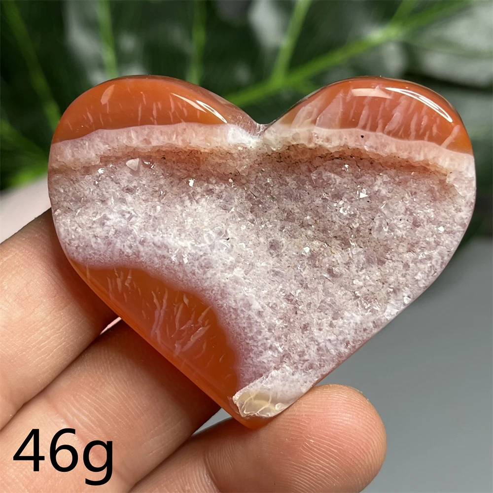 Home Decor Za - Pierre précieuse naturelle, agate rouge, géode,