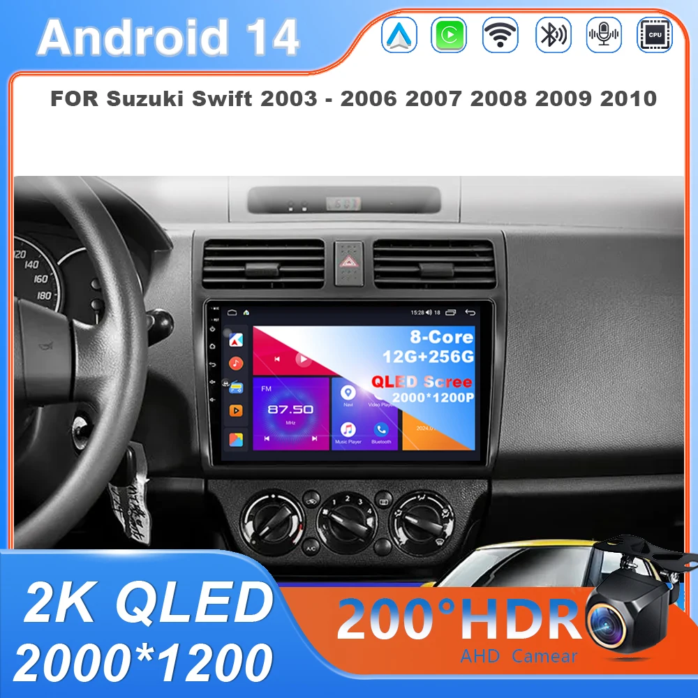 

Android 14 For Suzuki Swift 2003 - 2006 2007 2008 2009 2010 Car Radio Multimedia Video Player Navigation Wireless Carplay WIFI