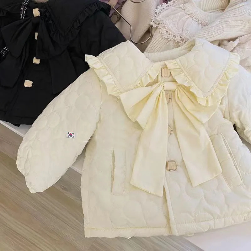 Girls Cotton-padded Coat Autumn and Winter Fleece Coat Children Baby Western-style Cotton-padded Jacket Winter Jacket Clothes