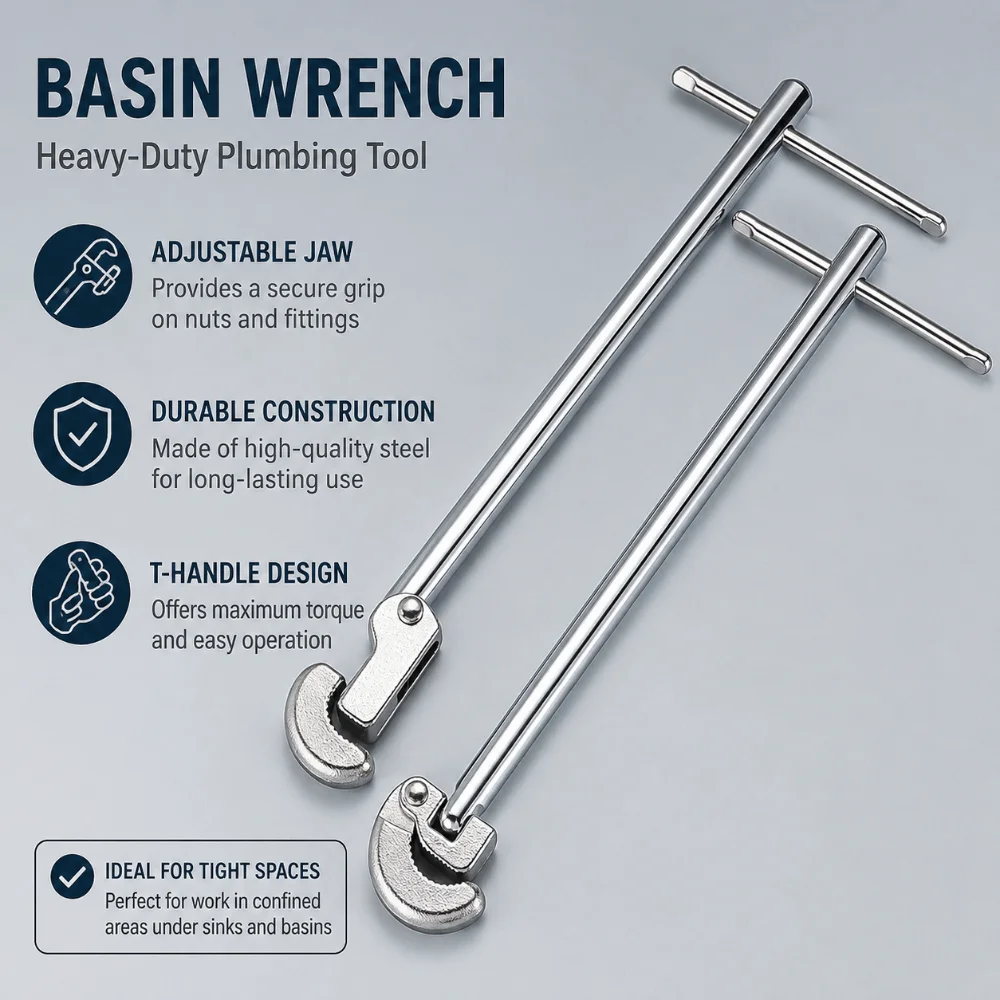 Multi Function Plumbing Wrench Extended Body Single Hand Grip Pipe Repair Kit All Match Spec Wide Caliber Tap Install Gear