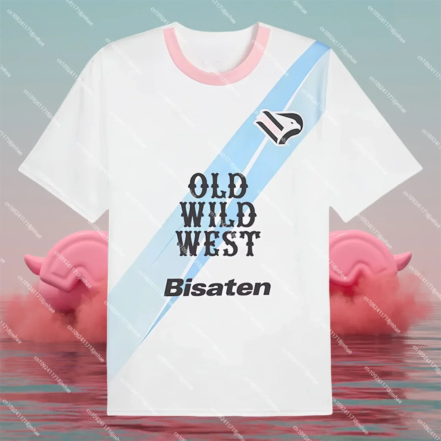 23-24 Season Serie B Palermo Club Home Short-sleeved Jersey 3D Printing Breathable Comfortable Sweat-absorbing Men's T-shirt