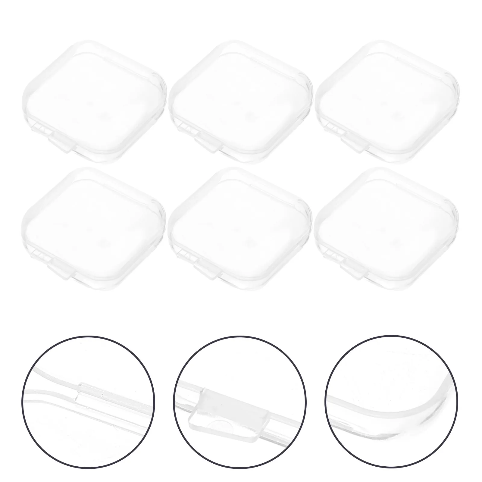

80Pcs Mini Storage Boxes Clear Plastic Jewelry Organizer for Earrings Ear Studs Rings Beads Rhinestones Ear Backs Pills Small