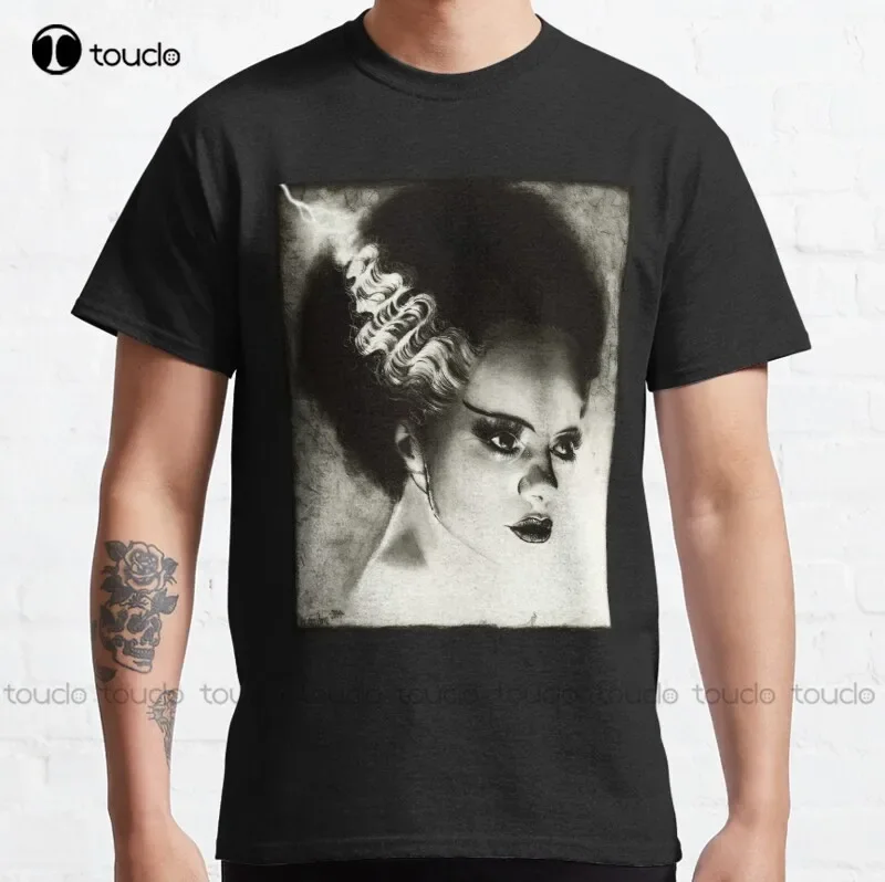 New Bride Of Frankenstein  Monster Spooky Halloween Classic T-Shirt Purple Shirt For Women Cotton Tee Shirts S-5Xl