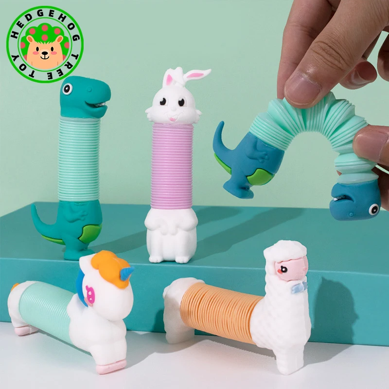 Bolas de burbujas de unicornio de Alpaca para niños y adultos, tubo Pop de silicona, tubo de descompresión, ventilación antiestrés, juguetes Fidget,