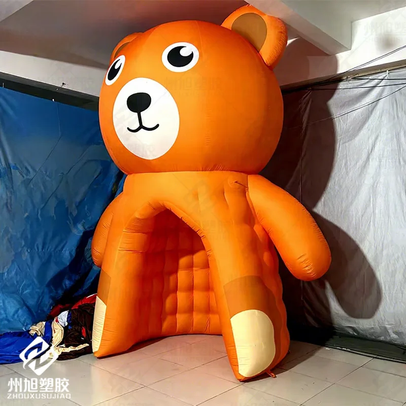 

Надувная палатка с коричневым медведем, украшение для парка развлечений, надувная палатка, пещера, коричневая надувная рождественская палатка с медведем