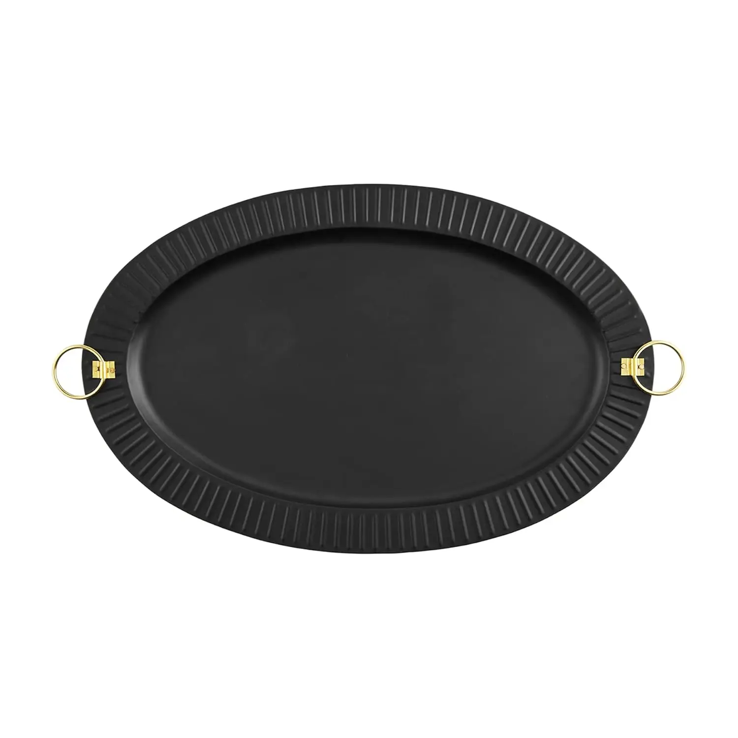 Pie Tin Oval Tray, Black, 17