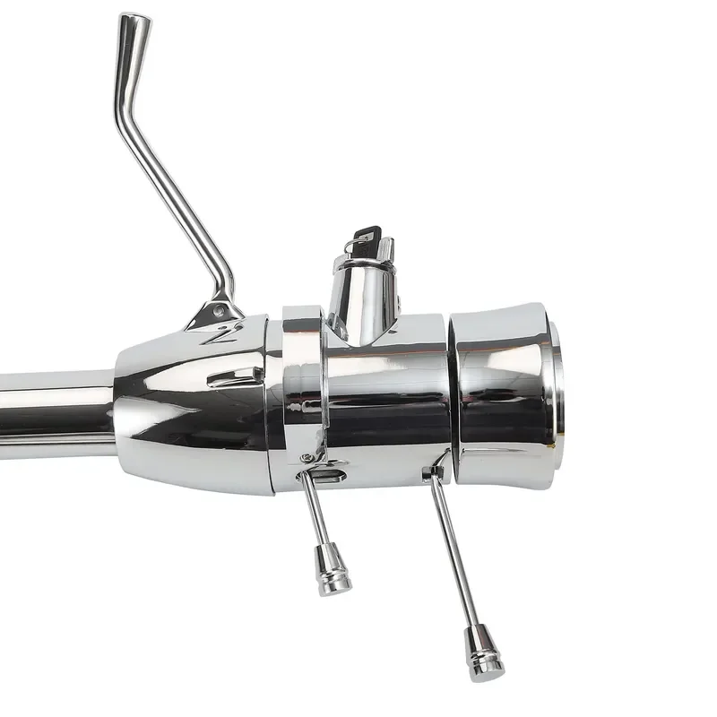 Universal 32 Inch Automatic Chrome Tilt Steering Column for Shift with Ignition Key
