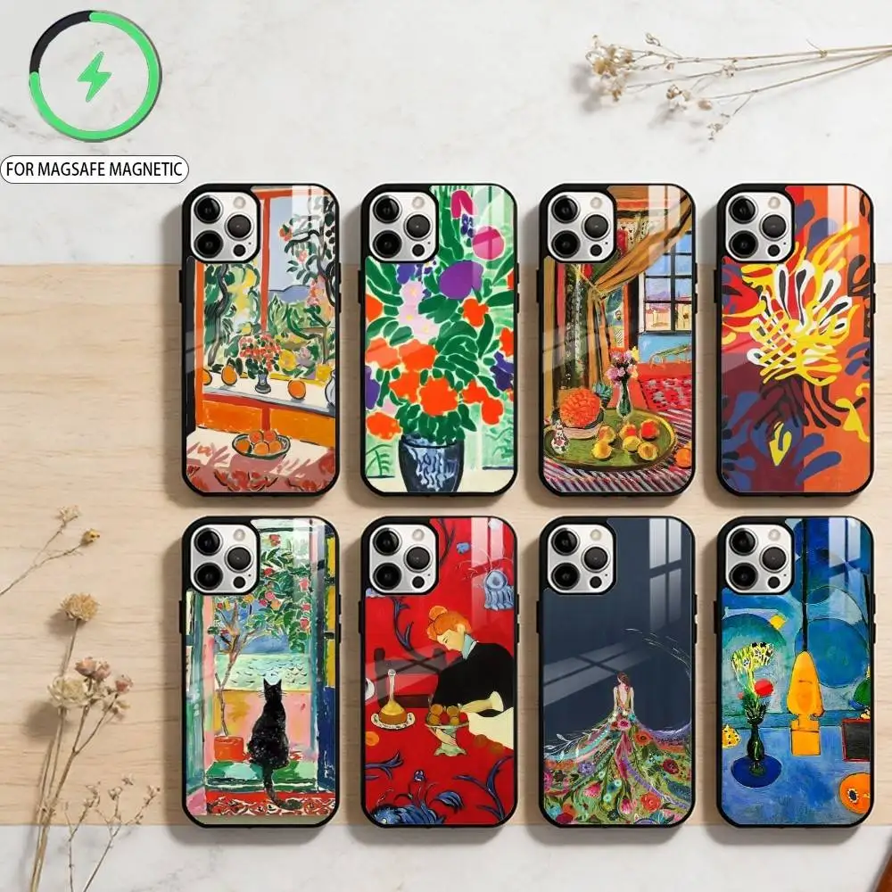 

H-Henri Matisse Painting Phone Case For iPhone17,16,15,14,13,12,11 Plus,Pro Max Magnetic For Magsafe Wireless Charging