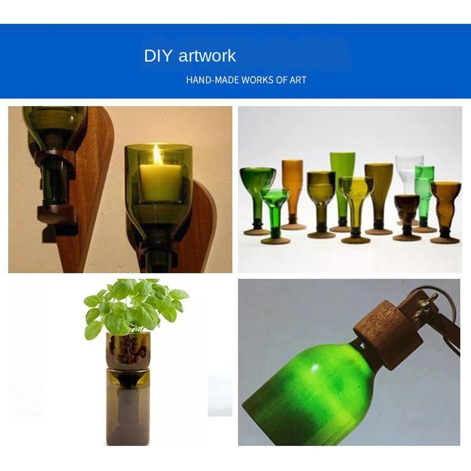 Bottle Cutter Glass Bottles Round Cutter Tool Kit Adjustable Diameter for Handmade Home Decor