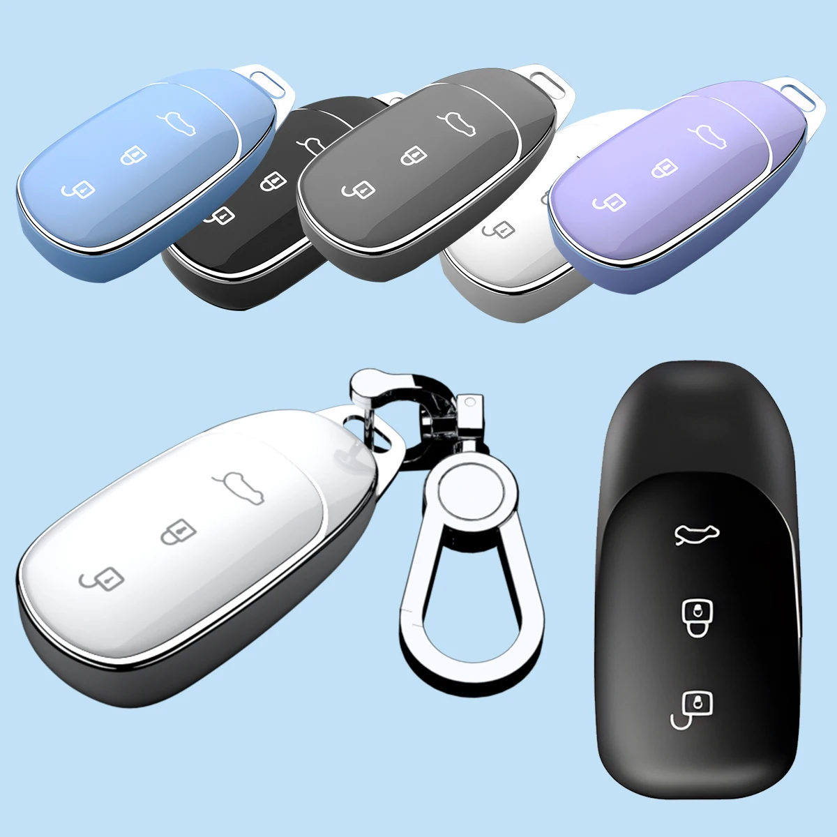 For LEADING IDEAL LiXiang Li Auto ONE L7 L8 L9 MAX ONE 2022 2023 Li Smart Remote Cover Keychain TPU Shell Accessories