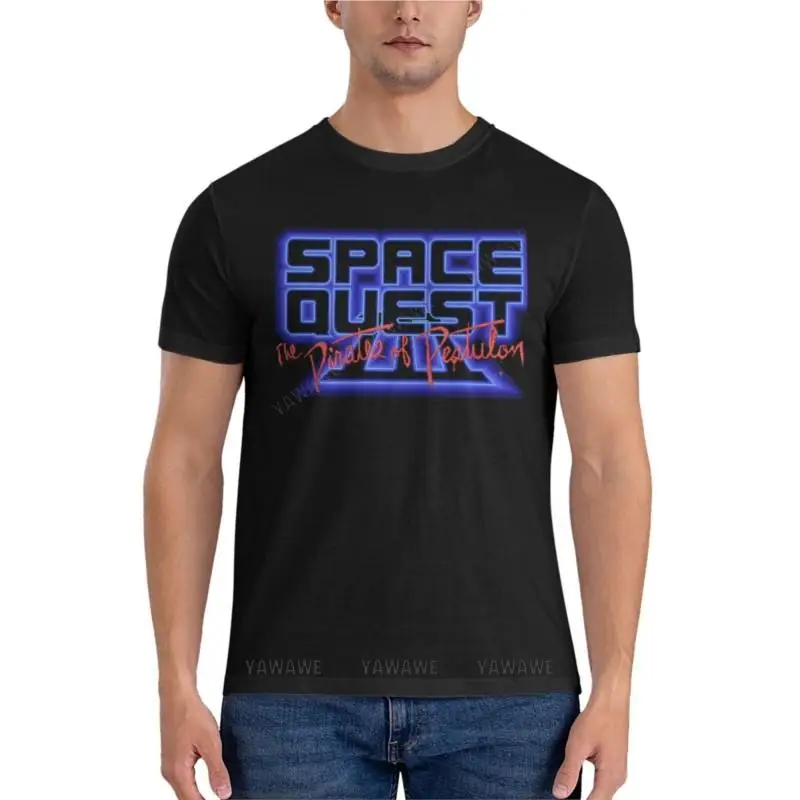 Space Quest 3 Pixel Style - Retro DOS game fan print Fitted T-Shirt men clothes black t shirts