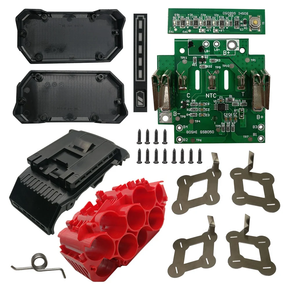 21700 BAT618 cangkang papan sirkuit pelindung pengisi daya PCB plastik baterai Li-Ion 10 inti untuk 18V BAT610