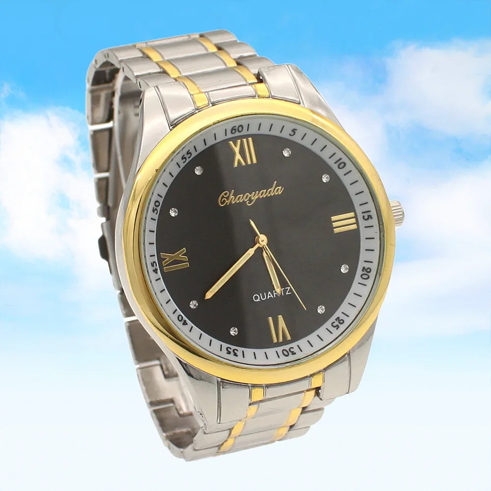 Luxury Stainless Steel Quartz Watch for Men And Women Roman Numerals Fashion Dress Watch Quality Timepiece Gift
