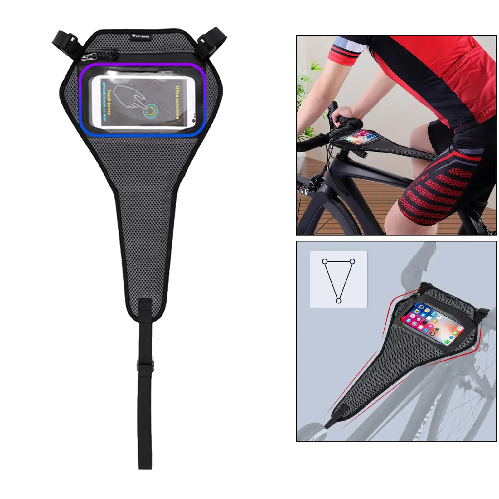 Bike Sweat Guard Sweat Absorb Indoor Trainer Sweat Net Cover Strap 