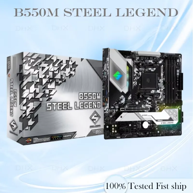 ATX Mainboard DDR4 B550 Micro For ASROCK B550M STEEL LEGEND Motherboard 128GB HDMI M.2 Socket AM4 100% Tested Fully Work DH