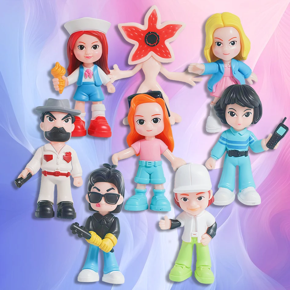 2026 أنيمي الشكل نمط الدمى أحد عشر رجل الأكل زهرة 8 قطعة/المجموعة تمثال PVC شخصيات كرتونية جمع لطيف لعب للطفل عيد الميلاد #1