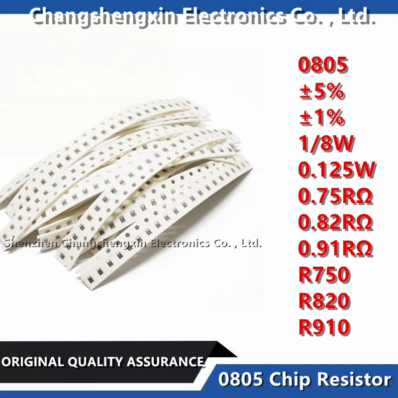 مقاوم رقاقة SMD ، تسامح ، ± من ، ± ، ± ، ± ، مقاومة 0.75rn ، 0.82RΩ ، 0.91RΩ ، شاشة حريرية ، R750 ، R820 ، R910 ، 1 ، 8W ،