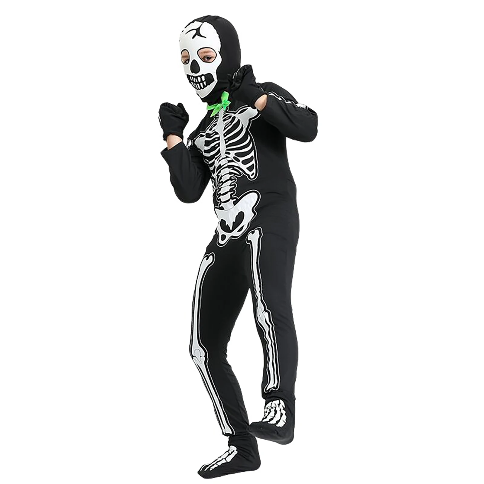Costumes squelettes pour enfants Halloween Night Glow-in-Dark Grim Reapers Costume apporter la nuit de fête de cosplay amusante