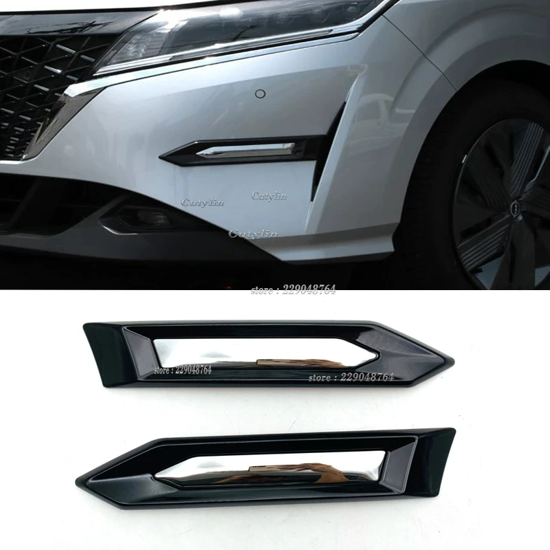 

For Nissan Note E13 2021 2022 2023 ABS Black car Side Air Vent Cover Trim Fender Sticker Car Air Vent Fender Cover Trim Styling