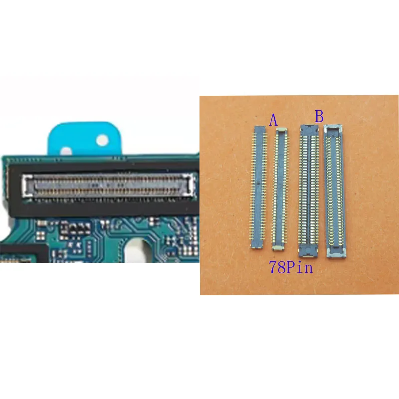 2-100Pcs Lcd Display FPC Connector Usb Charger Plug For Samsung Galaxy A40 A70 A30S A21S A31 A41 A51 A71 A405 A705 A707F 78 Pin