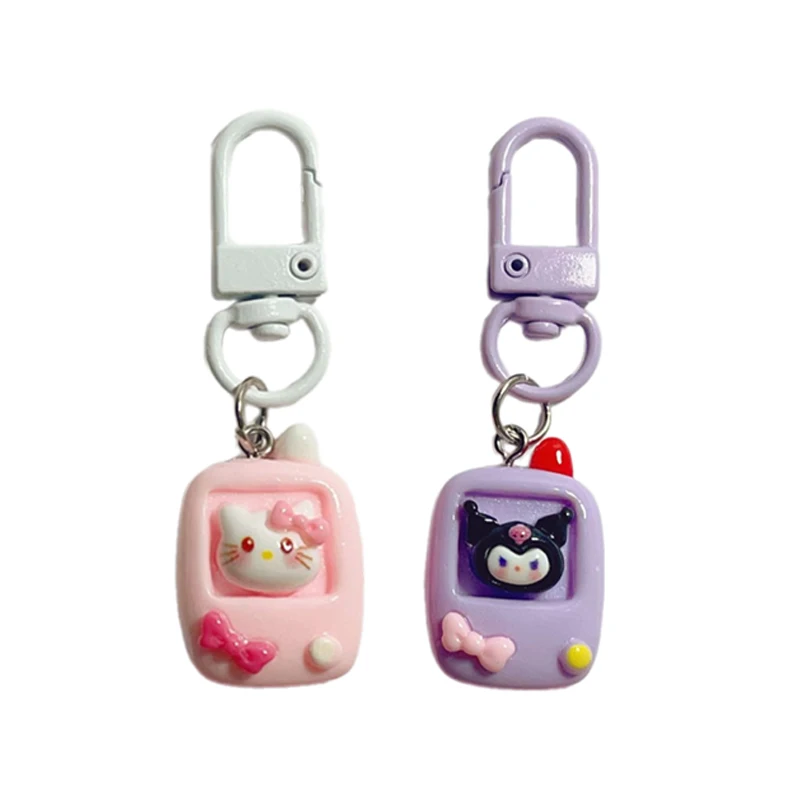 Kawaii Sanrio Keyhcain Cartoon Car Pendant Keychains Phone Charm For Women Girls Fashion Backpack Decoration Accessories Gifts