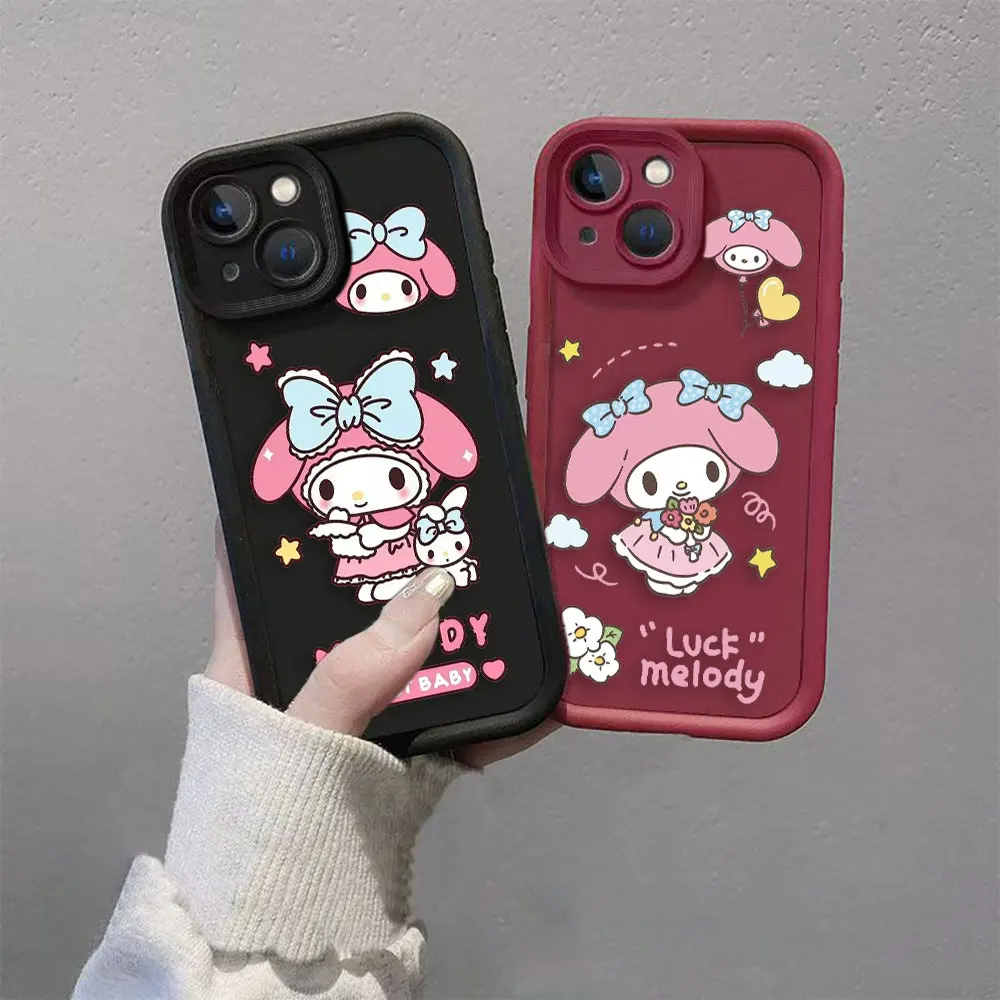 Cartoon Pink My Melody Cover Phone Case For Oneplus 11 10R 8T NORD CE 2 3 4 LITE ACE 2 3 MOTO G9 22 30 Color Case Funda Shell