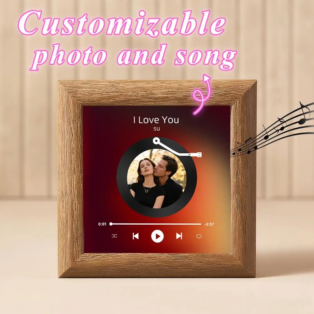 مخصص الموسيقى مغناطيس الثلاجة شخصية سبوتيفي البلاك المغناطيس يمكن أن يلعب الأغاني مخصص ألبوم الصور مغناطيس للثلاجة