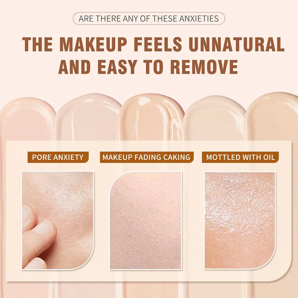 長持ちする防水保湿コンシーラークリームフルカバレッジフェイスメイクアップ2-in-1オイルコントロールコンシーラーファンデーションリキッド