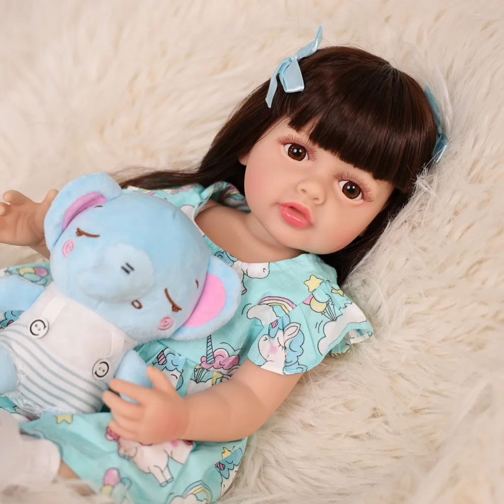 Cloveray 20 polegada clássico corpo inteiro vinil realista reborn bebê boneca super bonito boneca de vinil brinquedo artesanal criança aniversário presente natal