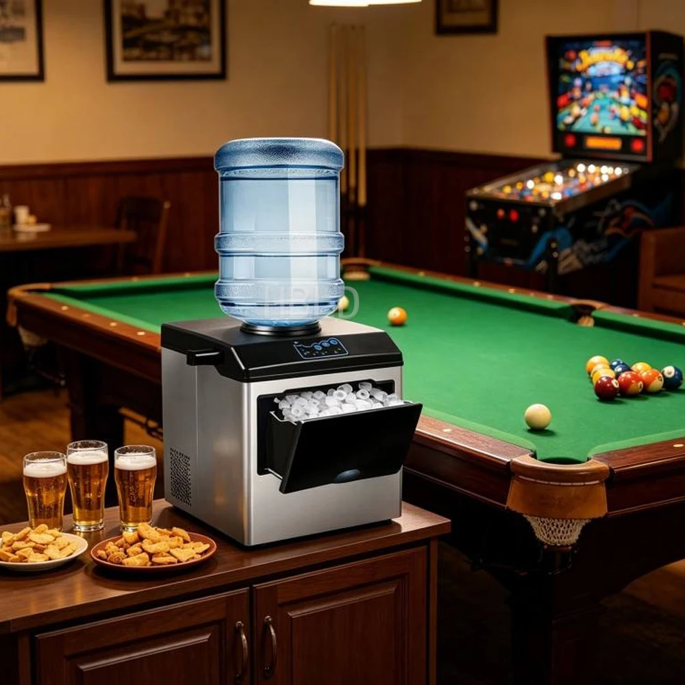 HBLD Commercial Multifunctional Portable Ice Maker Small Household Ice Cube Forming Machine
