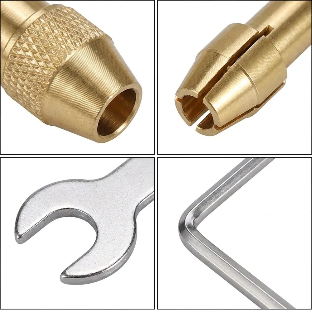 22-Piece Drill Chuck Collet Set Made from Brass Alloy with Three-Jaw Design for Consistent Rotary Tool Attachment