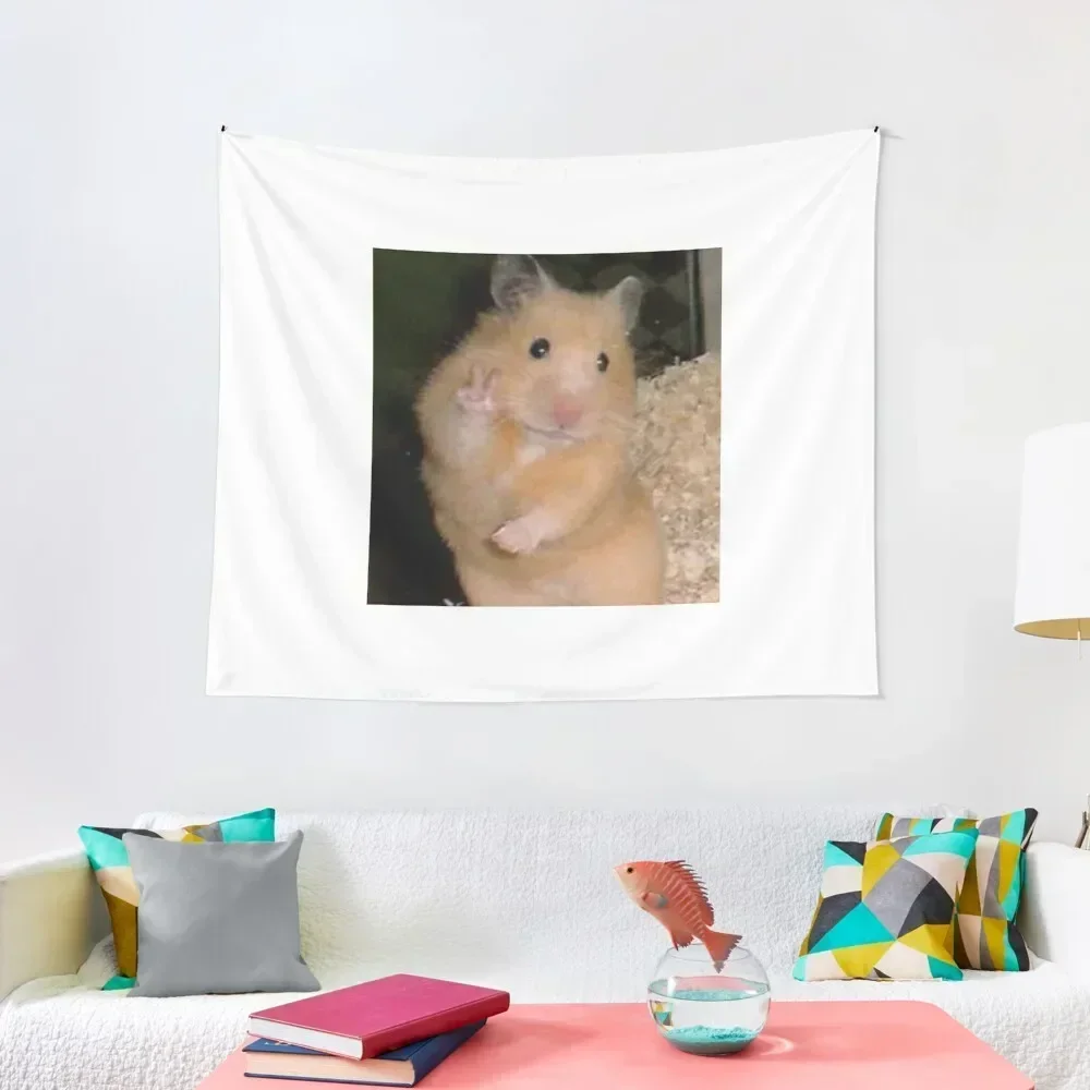 

hamster peace sign meme Tapestry Decorative Wall Mural Japanese Room Decor Tapestry