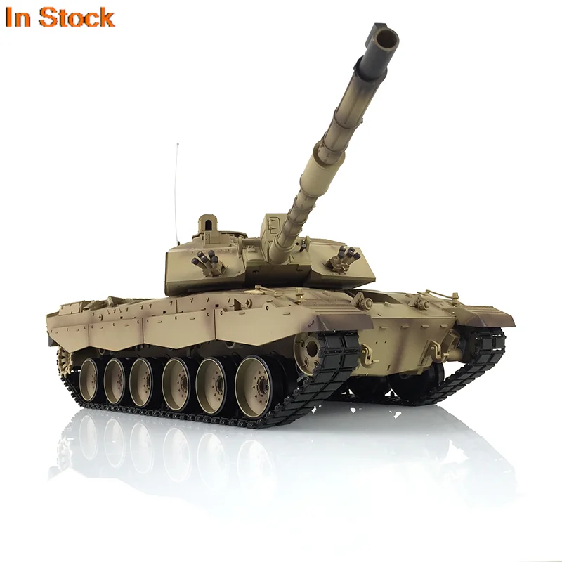 Stock américain 1/16 Heng Long 7.0 plastique Ver Challenger II RTR RC réservoir modèle 3908 peint jaune boîte de vitesses roues unité de fumée