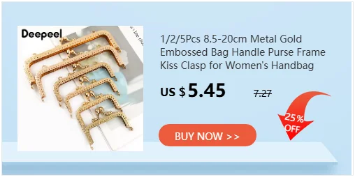 5Pcs Deepeel 16.5cm Colored Bead Metal Bag Handle DIY Handmade Sewing Brackets Kiss Clasp Purse Frame Handles for Making Bags