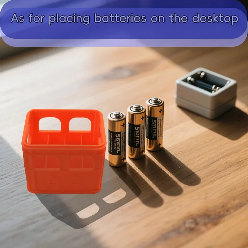 Creative Abstract Stackable Beer Crate-shaped Battery Storage Rack Home Desktop Storage Organizer Small Item Storage Box