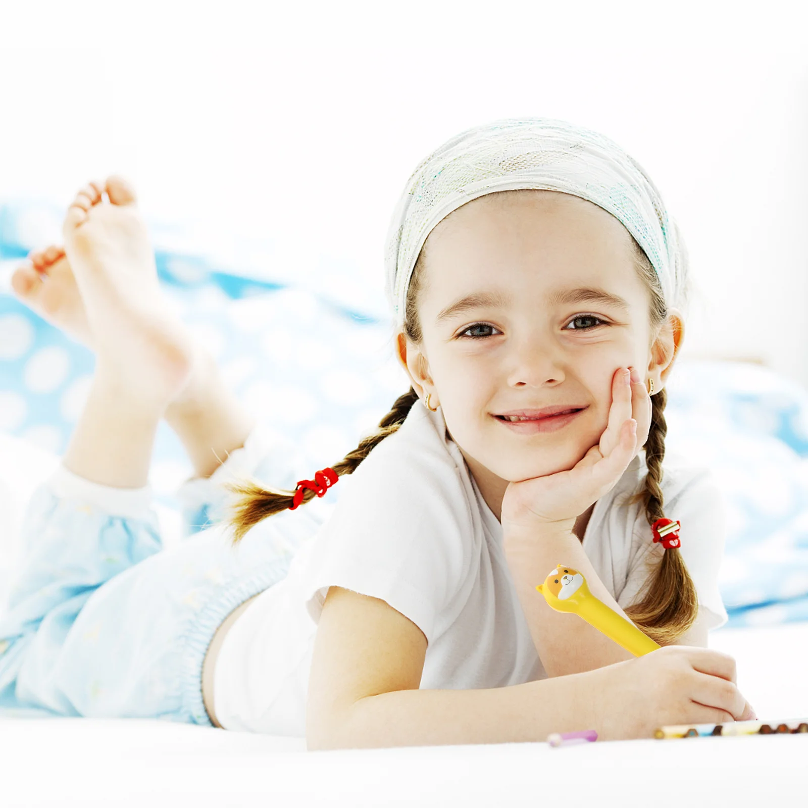 10Pcs Squeeze Gel Pens Cartoon Writing Pens Multi-function Student Pens Squeeze Pens (Mixed Style) multi-function pens