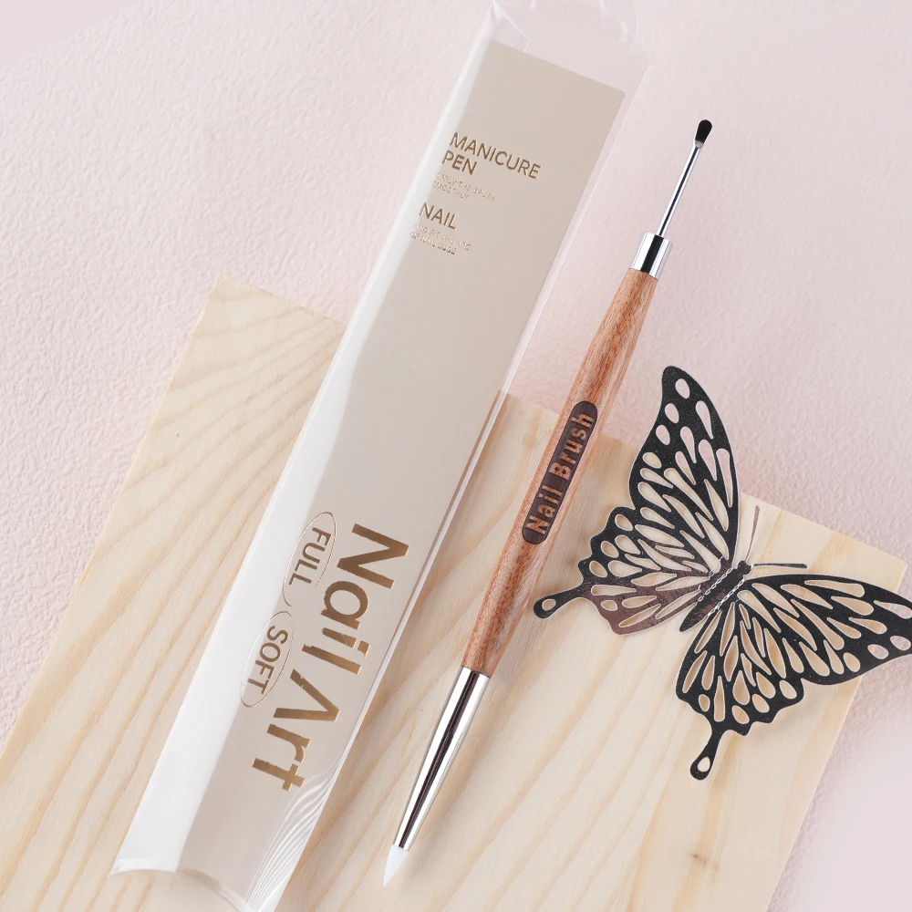 Sweet-Z 両端花絵画ブラシ ネイルアートマニキュアのヒント ジェル用品 カービングビルダーロッドスティックシリコンペン