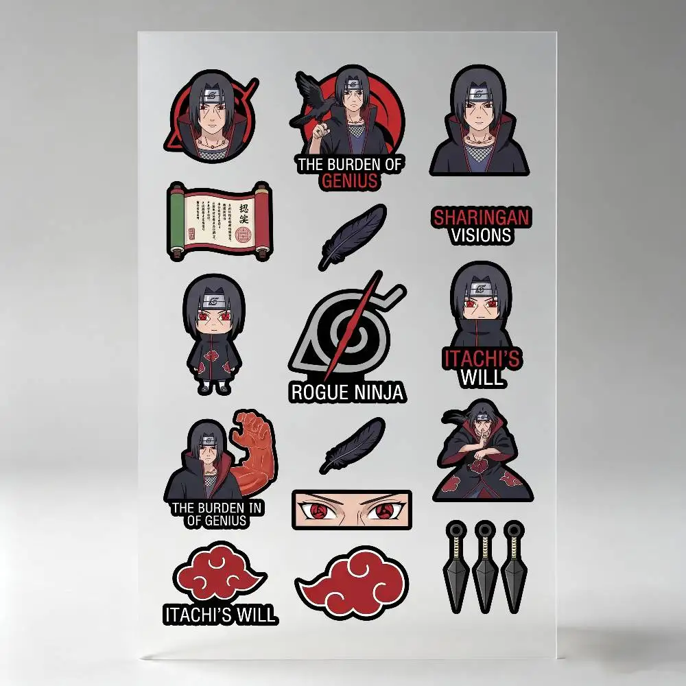 Uchiha Itachi Anime Character Stickers Auto Body Bumper Windows Motorcycle Laptop Walls Vinyl Decal Car Tuning Accessories