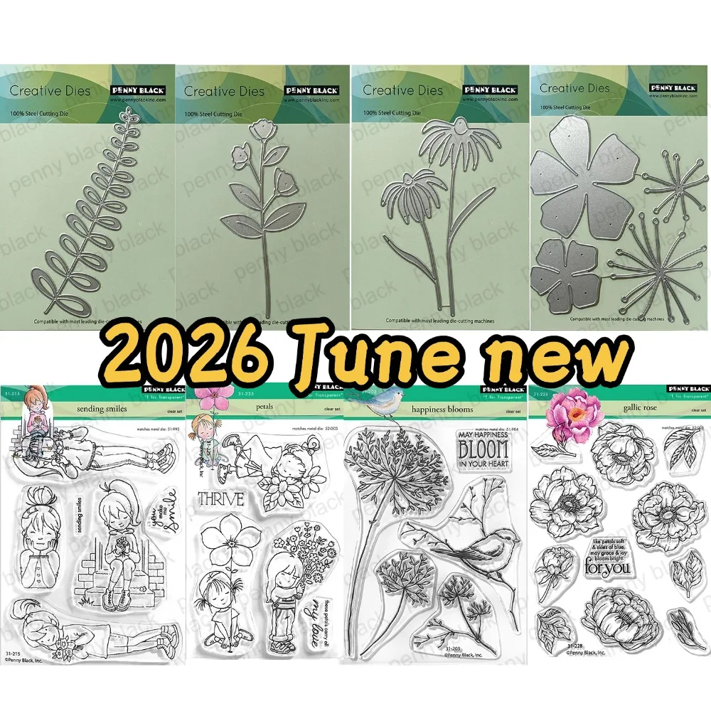 flower  2026 Stamps And Dies Scrapbook Diary Decoration Stencil Embossing Template DIY Greeting Card Handmade