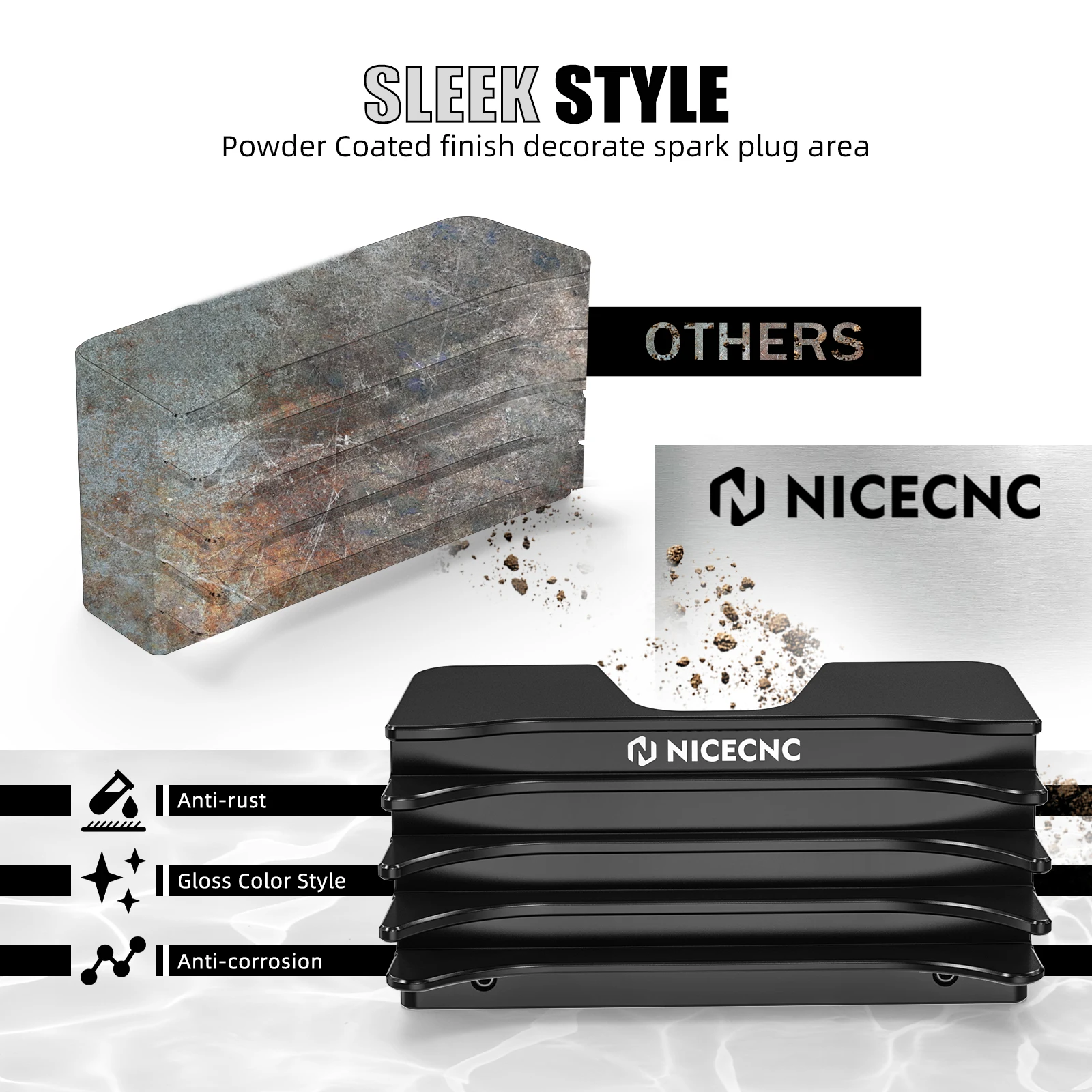 For 2012-2017 Harley Seventy Two 72 XL1200V Finned Spark Plug Covers for Harley Sportster 883 SuperLow/Low XL883L 2005-2019