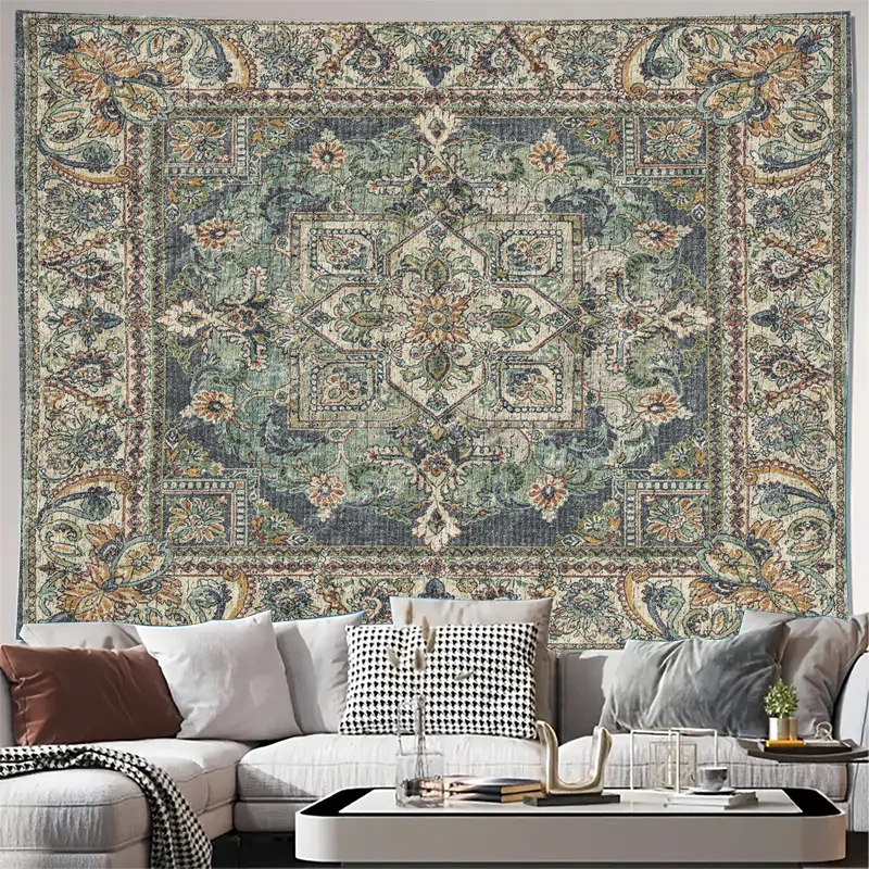 Large Moroccan Persian Tapestry Wall Hanging Decor Ethnic Boho Living Room Textile Art Islamic Pattern Bohemian Style Bedroom Ac