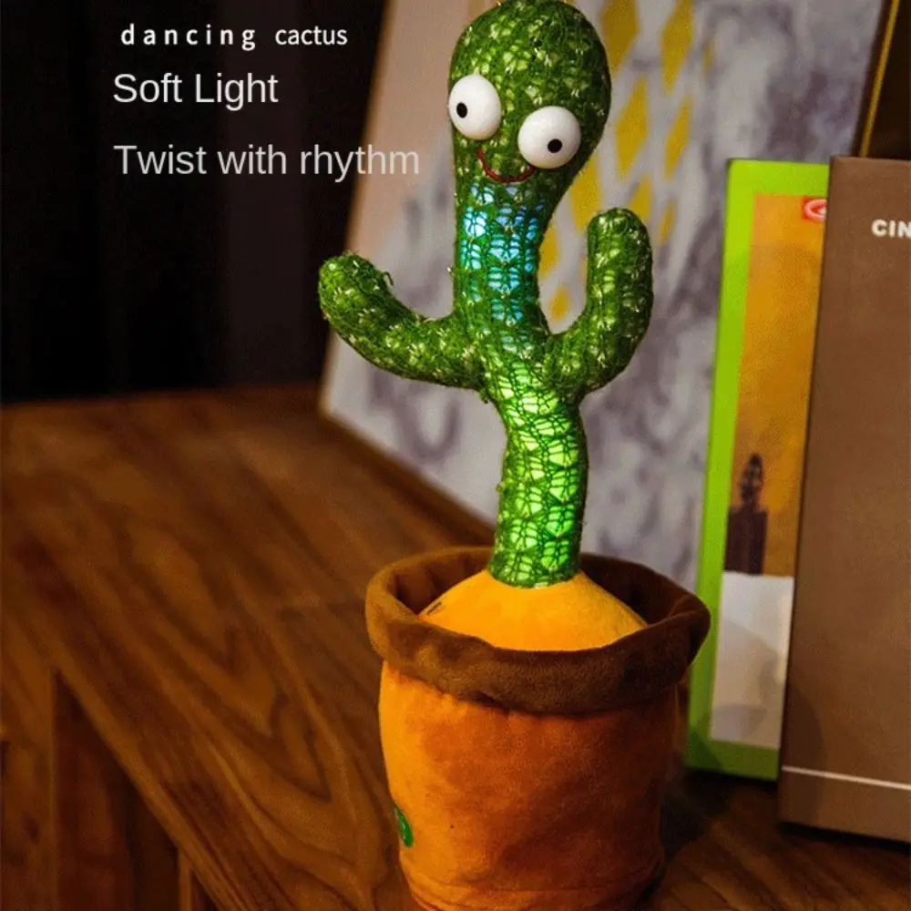 Dancing Cactus Electronic Dancer Cactus English Version Record Electronic Dancer Toy Talking Lighten Dancing Plush Toys Children
