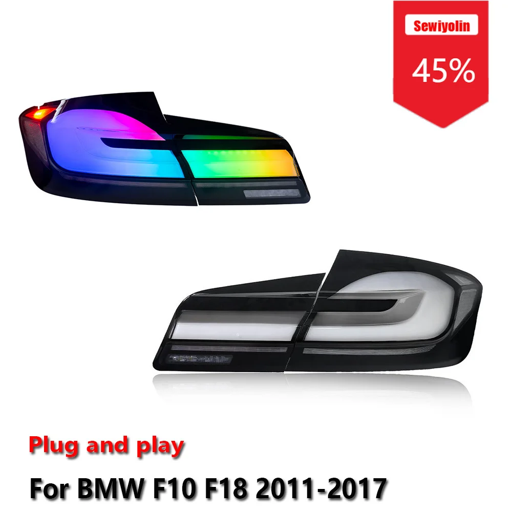 

Car RGB LED Tail Light Assemblies For BMW F10 F18 2011-2017 Auto Fog DRL Brake Turn Signal Lamp Plug and Play