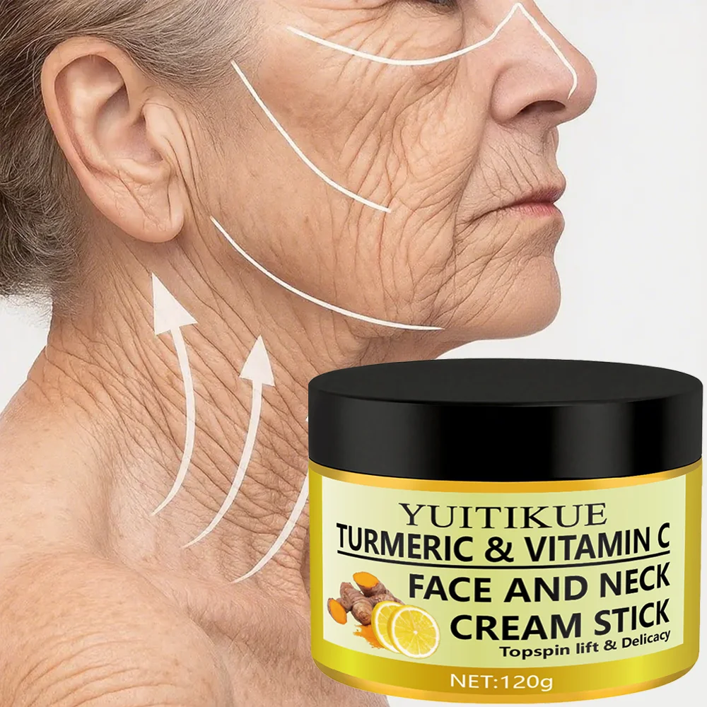 YUITIKUE فيتامين C وكركم كريم الوجه والرقبة - لا يسبب الحساسية، ثبات وتفتيحها، ترطيب ويمتص بسهولة #2