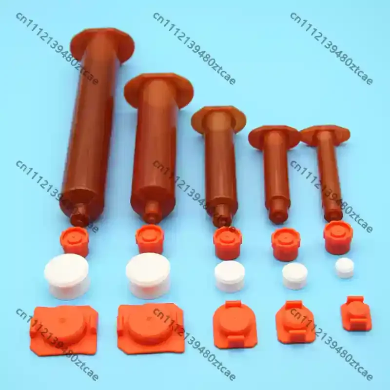 Industrial Amber Dispensing Barrel Kit Pneumatic Glue Tube 3-55CC UV Blocking Dispensing Consumables
