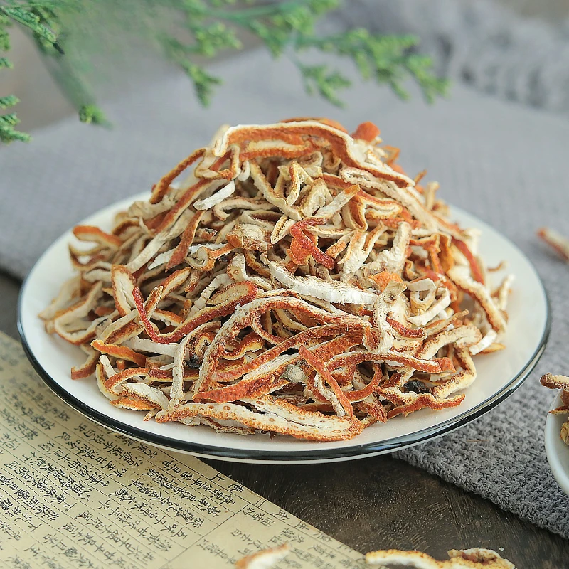 

Shredded red tangerine peel