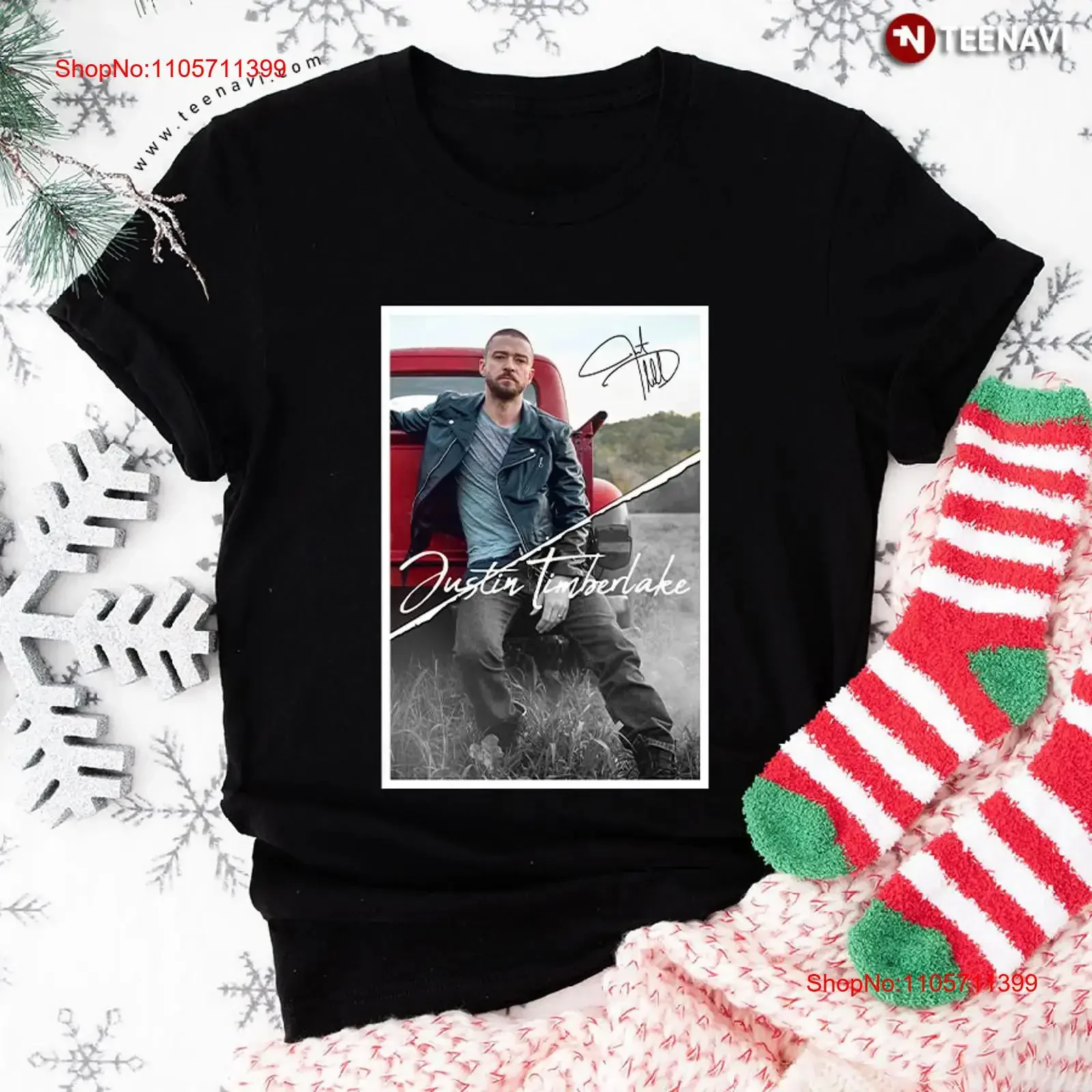 Justin Timberlake Signature Black gift family all size shirt long or short sleeves vintage Washed streetwear Unisex Stylish