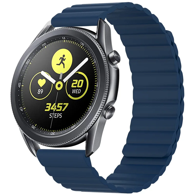 

Silicone strap for Samsung Galaxy watch 3 Active 2 Huawei watch 3/GT/GT2 Replacement strap with magnetic buckle for Amazfit GTR